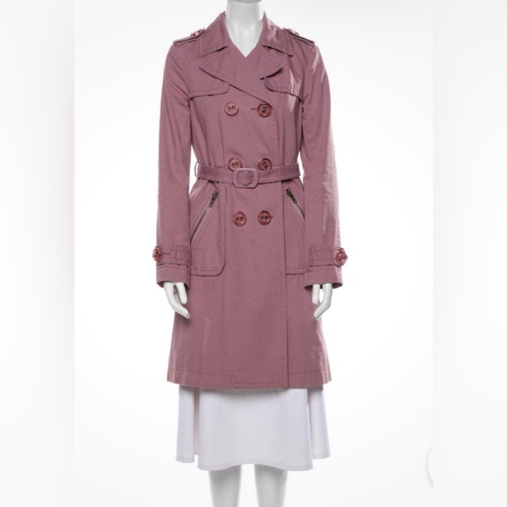 Marc Jacobs Dusty Rose Double-Breasted Trench Coat